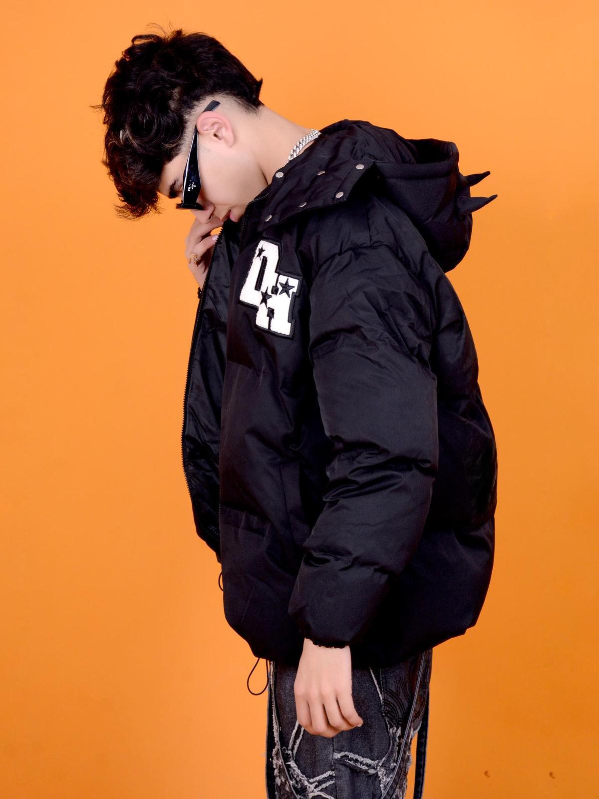 Concert Outfit Retro Letter Print Down Jacket Concert Outfit Retro Letter Print Down Jacket