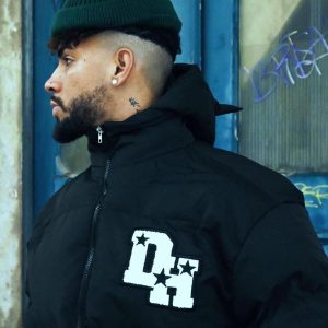 Concert Outfit Retro Letter Print Down Jacket