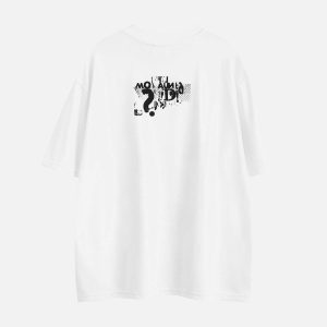 Concert Outfit Retro Letter Print Rivet T-Shirt