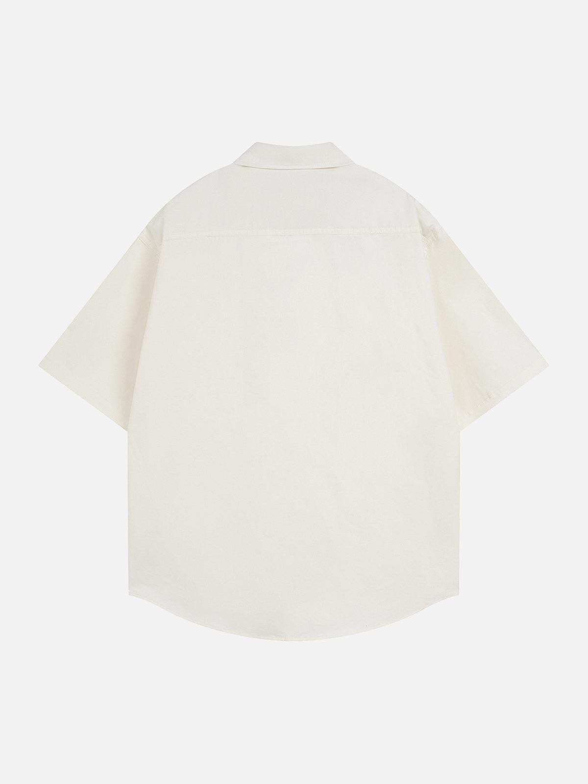 Concert Outfit Retro Letter Print Short Sleeve Shirt Concert Outfit Retro Letter Print Short Sleeve Shirt