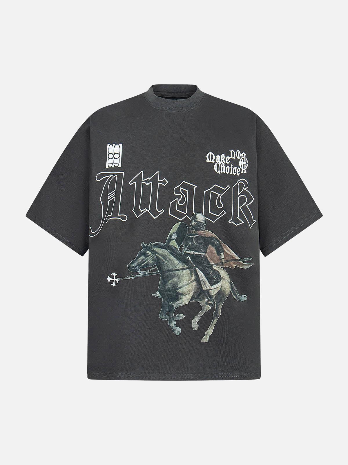 Concert Outfit Retro Oil Painting Print T-Shirt Concert Outfit Retro Oil Painting Print T-Shirt