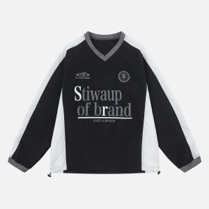 Concert Outfit Retro Patchwork Long-Sleeved T-Shirt