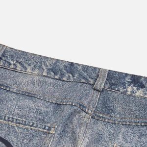 Concert Outfit Retro Patchwork Street Jeans