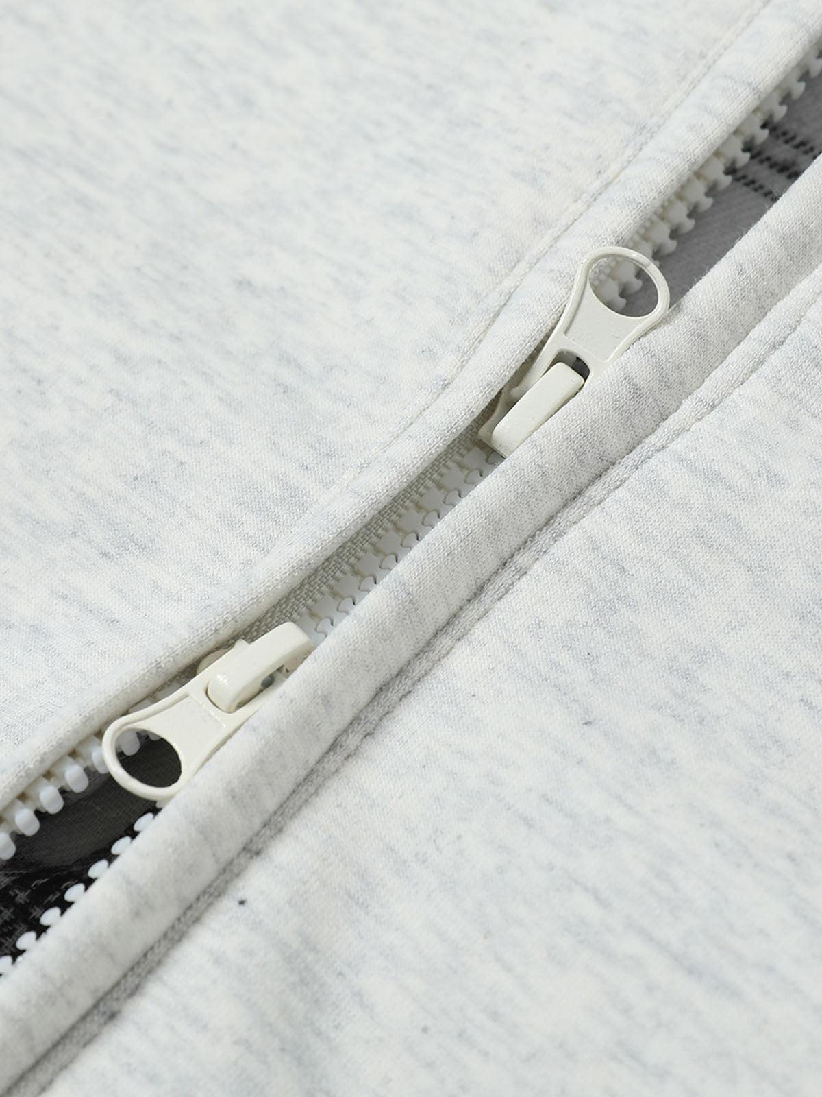 Concert Outfit Retro Plaid Lining Zip Up Hooded Sweatshirt Concert Outfit Retro Plaid Lining Zip Up Hooded Sweatshirt