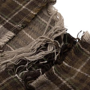 Concert Outfit Retro Ripped Patchwork Long Sleeve Plaid Shirt