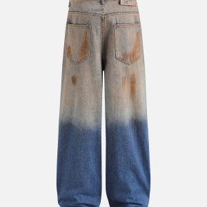 Concert Outfit Retro Ripped Washed Patina Street Hip-Hop Jeans