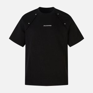 Concert Outfit Retro Rivet Letter Embroidered T-Shirt