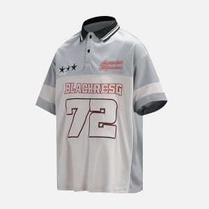 Concert Outfit Retro Sports Jersey Polo Shirt