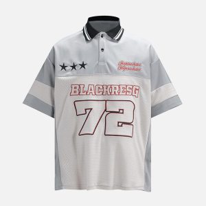 Concert Outfit Retro Sports Jersey Polo Shirt