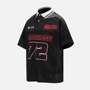 Concert Outfit Retro Sports Jersey Polo Shirt