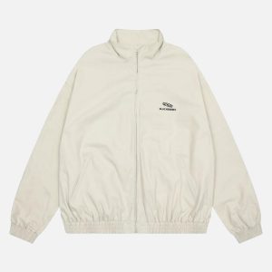 Concert Outfit Retro Stand Collar Casual Jacket