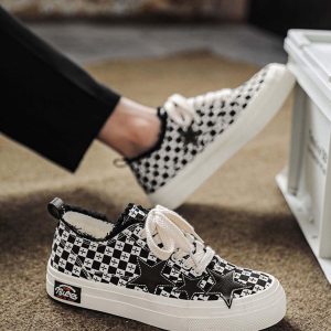 Concert Outfit Retro Star Canvas Shoes