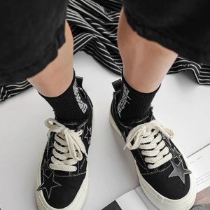 Concert Outfit Retro Star Canvas Shoes