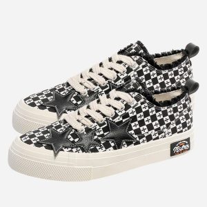 Concert Outfit Retro Star Canvas Shoes