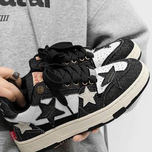 Concert Outfit Retro Star Elements Casual Board Shoes