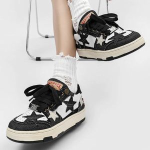 Concert Outfit Retro Star Elements Casual Board Shoes