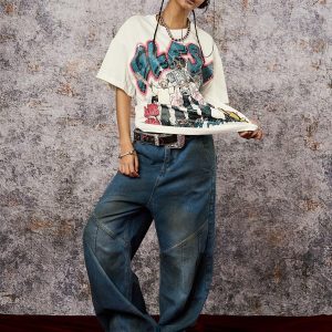 Concert Outfit Retro Street GLESA Graphic T-Shirt