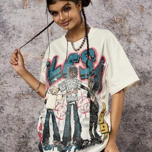 Concert Outfit Retro Street GLESA Graphic T-Shirt