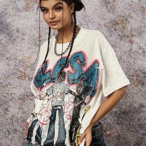 Concert Outfit Retro Street GLESA Graphic T-Shirt