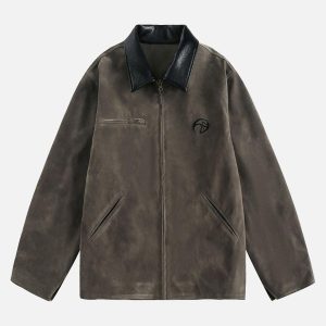 Concert Outfit Retro Suede Detroit Motorcycle Jacket