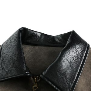 Concert Outfit Retro Suede Detroit Motorcycle Jacket