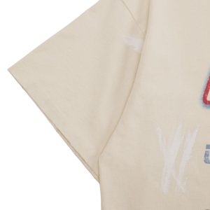 Concert Outfit Retro Washed Contrast Color Broken Letters T-Shirt