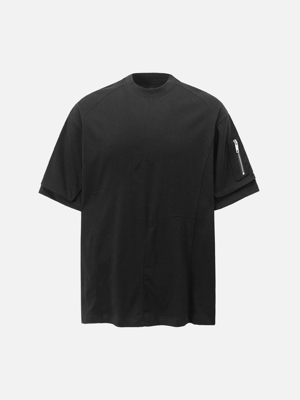 Concert Outfit Retro Washed Deconstruction Functional Pocket T-Shirt Concert Outfit Retro Washed Deconstruction Functional Pocket T-Shirt