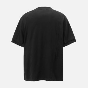 Concert Outfit Retro Washed Deconstruction Functional Pocket T-Shirt