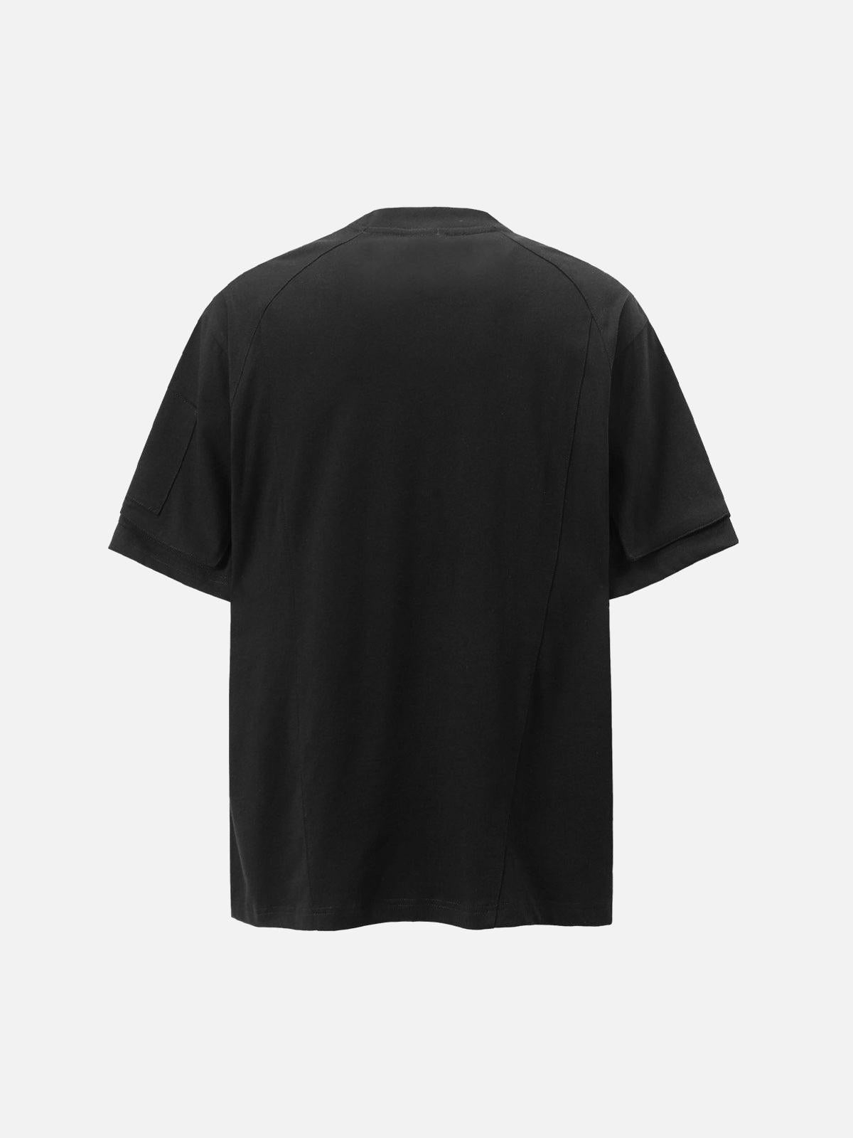 Concert Outfit Retro Washed Deconstruction Functional Pocket T-Shirt Concert Outfit Retro Washed Deconstruction Functional Pocket T-Shirt