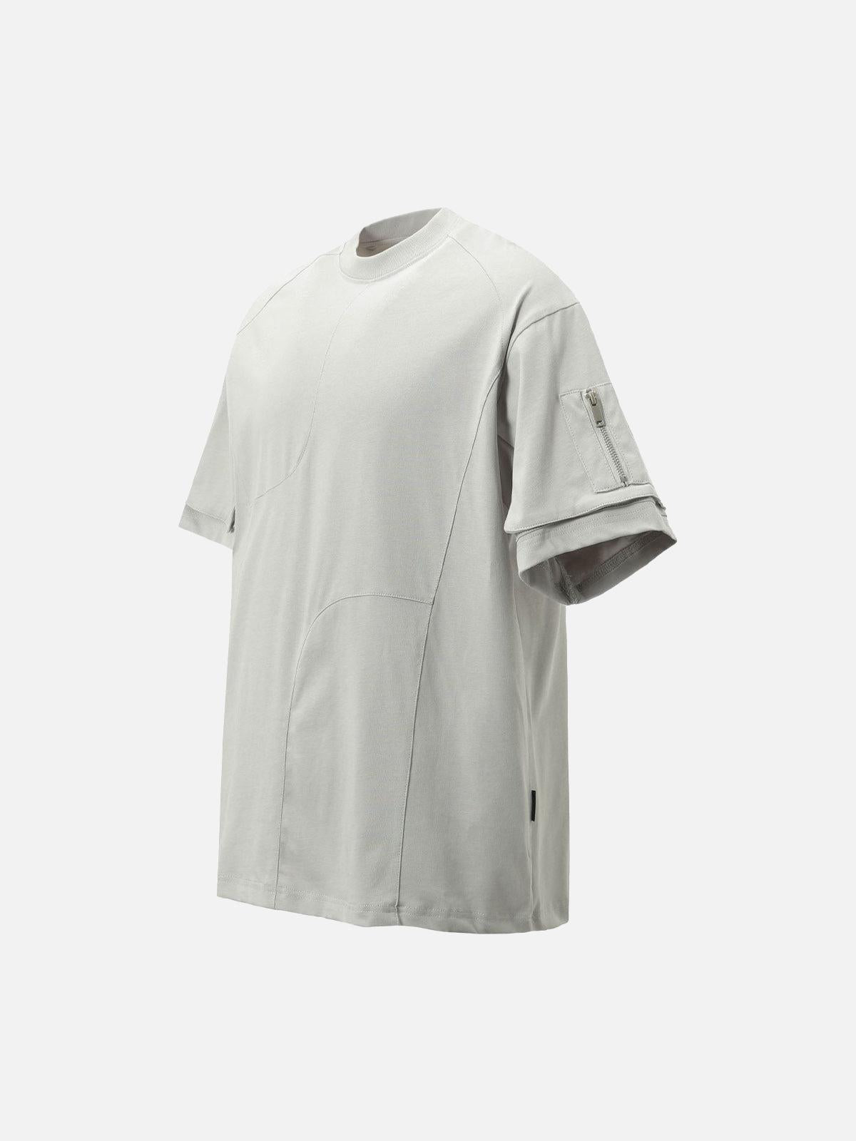 Concert Outfit Retro Washed Deconstruction Functional Pocket T-Shirt Concert Outfit Retro Washed Deconstruction Functional Pocket T-Shirt