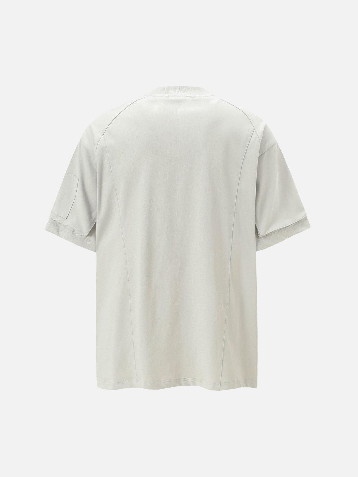 Concert Outfit Retro Washed Deconstruction Functional Pocket T-Shirt Concert Outfit Retro Washed Deconstruction Functional Pocket T-Shirt