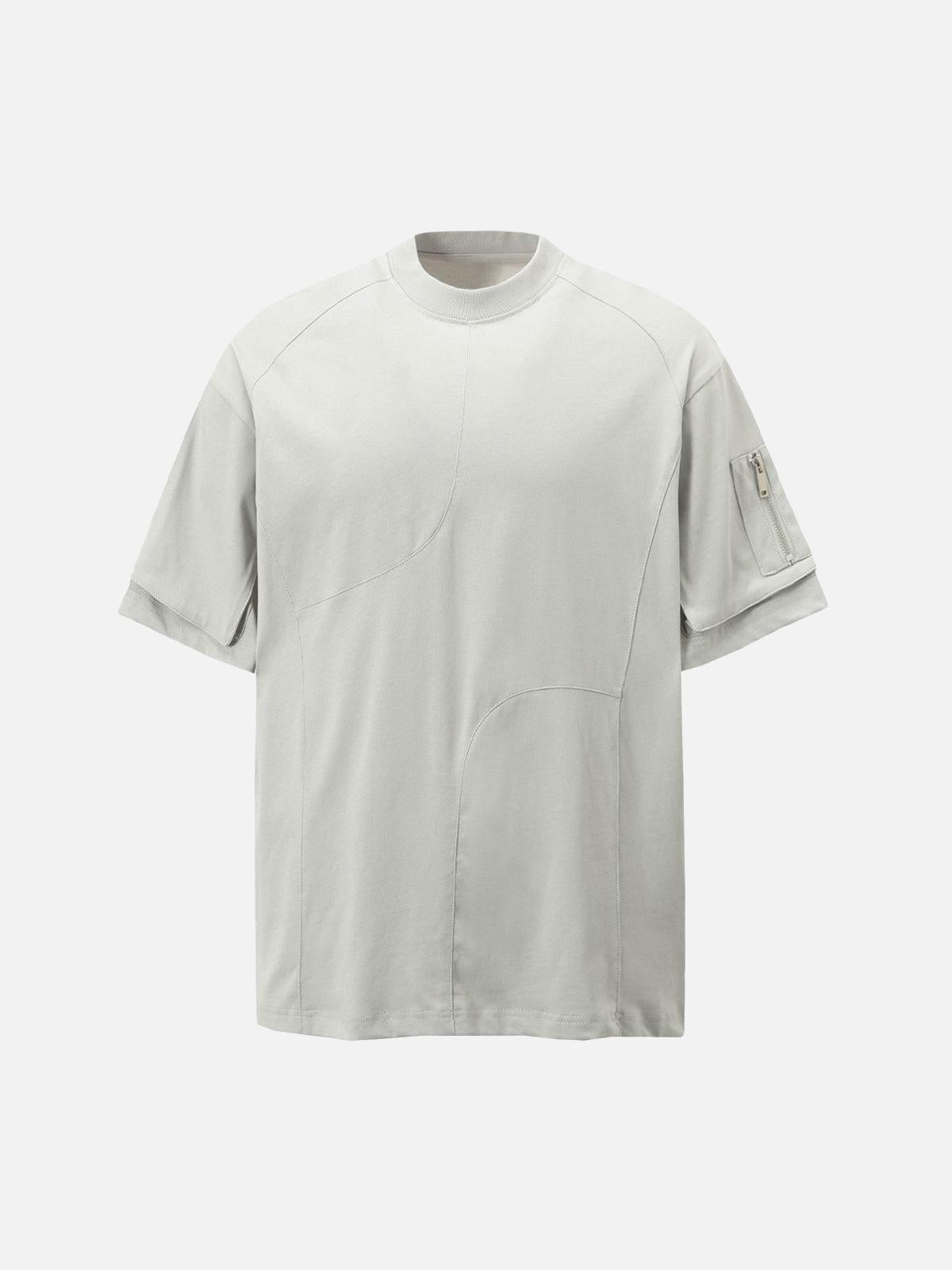 Concert Outfit Retro Washed Deconstruction Functional Pocket T-Shirt Concert Outfit Retro Washed Deconstruction Functional Pocket T-Shirt