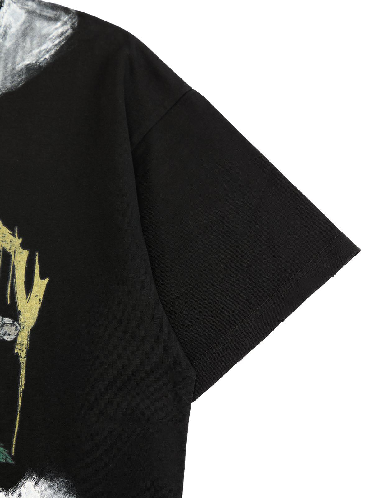 Concert Outfit Retro Washed Graffiti Skull T-Shirt Concert Outfit Retro Washed Graffiti Skull T-Shirt