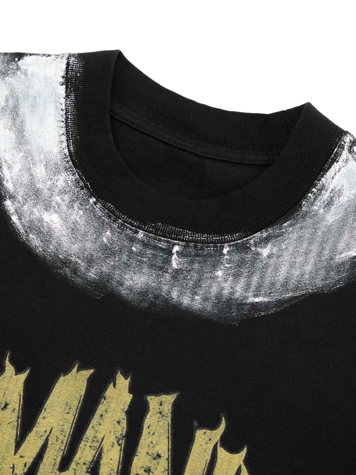 Concert Outfit Retro Washed Graffiti Skull T-Shirt Concert Outfit Retro Washed Graffiti Skull T-Shirt