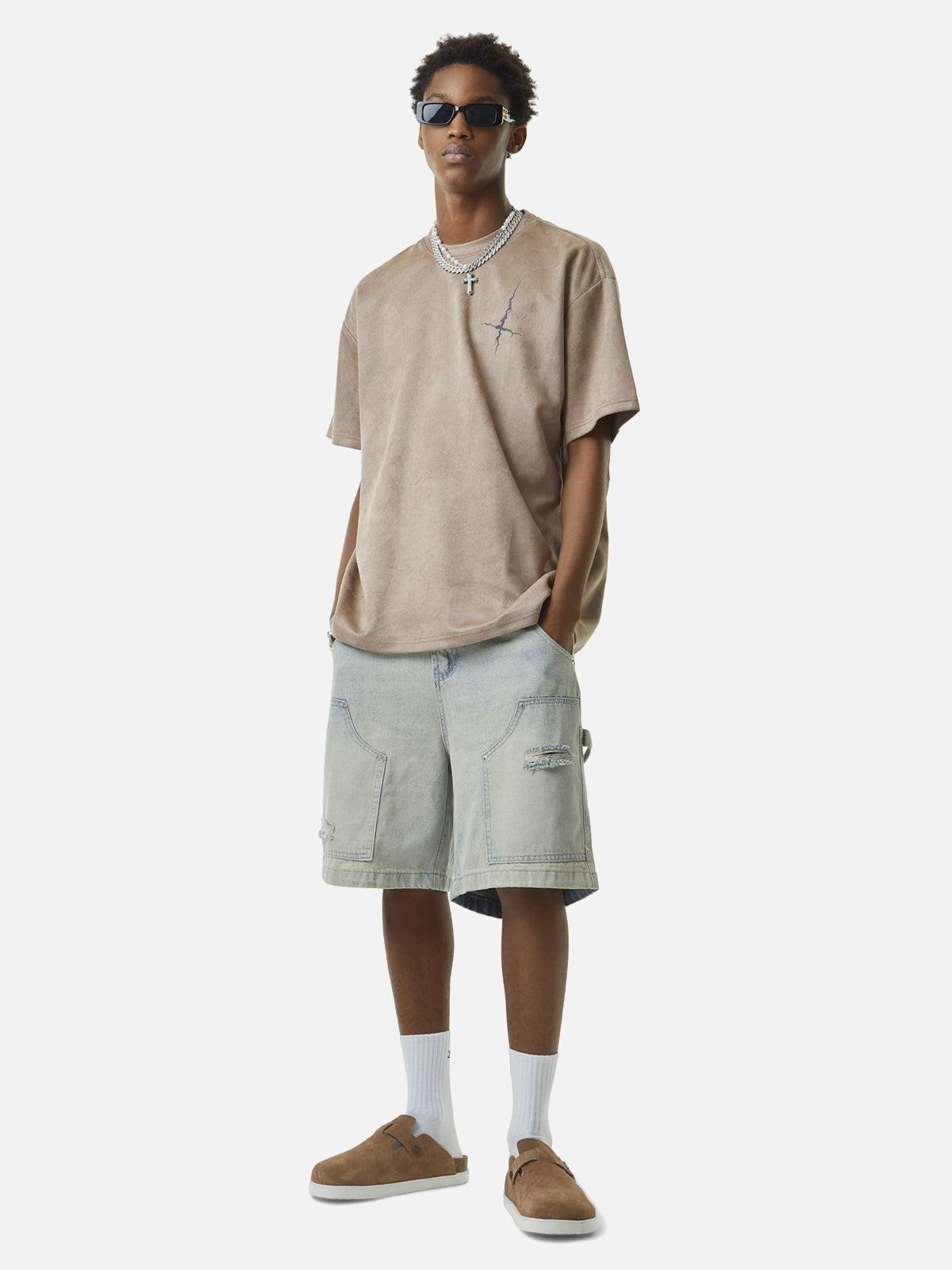 Concert Outfit Retro Washed Hip-Hop Shorts Concert Outfit Retro Washed Hip-Hop Shorts