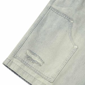 Concert Outfit Retro Washed Hip-Hop Shorts