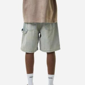 Concert Outfit Retro Washed Hip-Hop Shorts