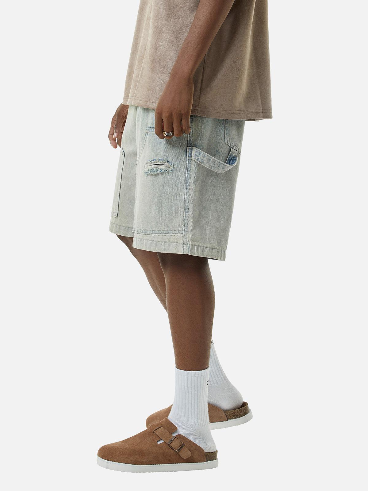 Concert Outfit Retro Washed Hip-Hop Shorts Concert Outfit Retro Washed Hip-Hop Shorts