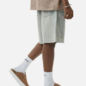 Concert Outfit Retro Washed Hip-Hop Shorts