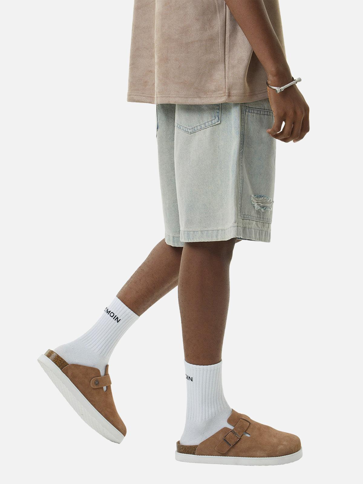 Concert Outfit Retro Washed Hip-Hop Shorts Concert Outfit Retro Washed Hip-Hop Shorts