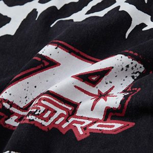 Concert Outfit Retro Washed Letter Print Vest