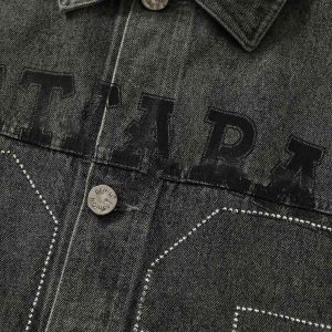 Concert Outfit Retro Wasteland Rivet Denim Vest