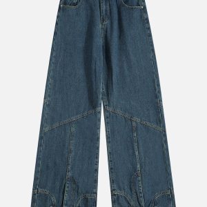 Concert Outfit Reverse Patchwork Jeans