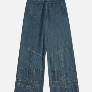 Concert Outfit Reverse Patchwork Jeans