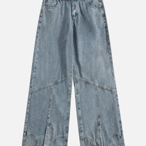 Concert Outfit Reverse Patchwork Jeans