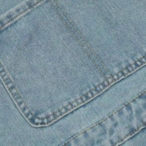 Concert Outfit Reverse Stitching Overalls Wide-Leg Denim Jeans