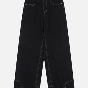 Concert Outfit Reverse Washed Loose Jeans