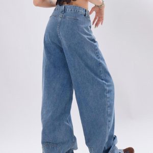 Concert Outfit Reverse Washed Loose Jeans