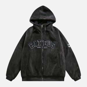 Concert Outfit Reversible Sherpa hoodie