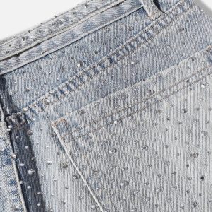 Concert Outfit Rhinestone Application Jeans